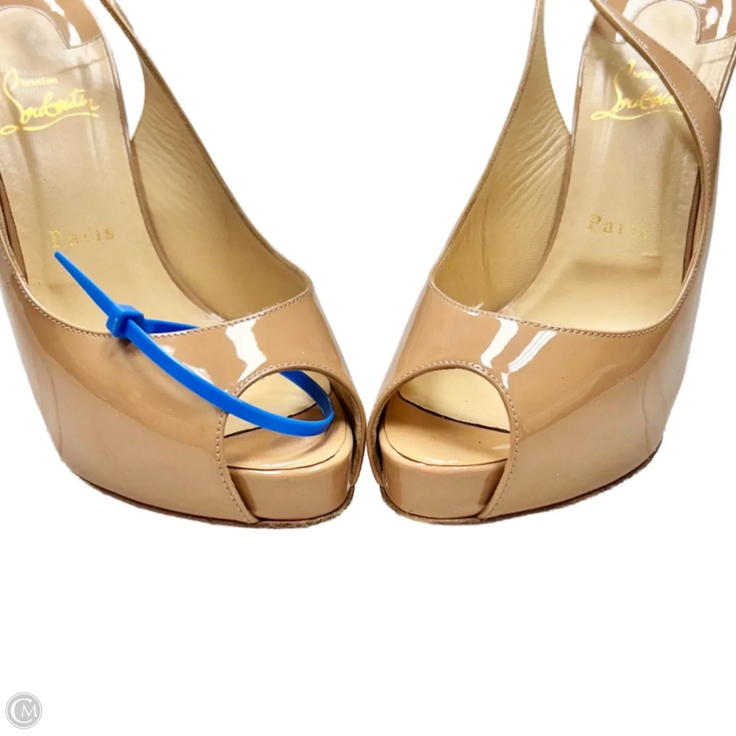 Sandals Luxury Designer By Christian Louboutin In Tan, Size: 9