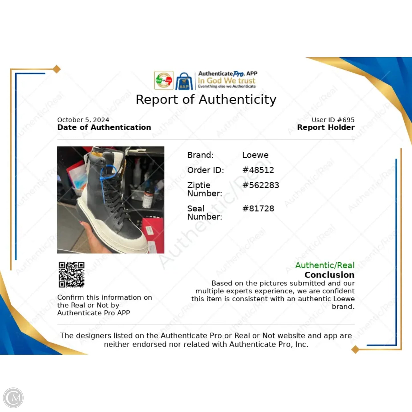 Boots Luxury Designer By Loewe In Black & White, Size: 9.5