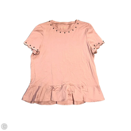 Top Short Sleeve Designer By Kate Spade In Pink, Size: M