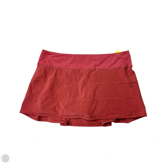 Athletic Skort By Lululemon In Red, Size: 6