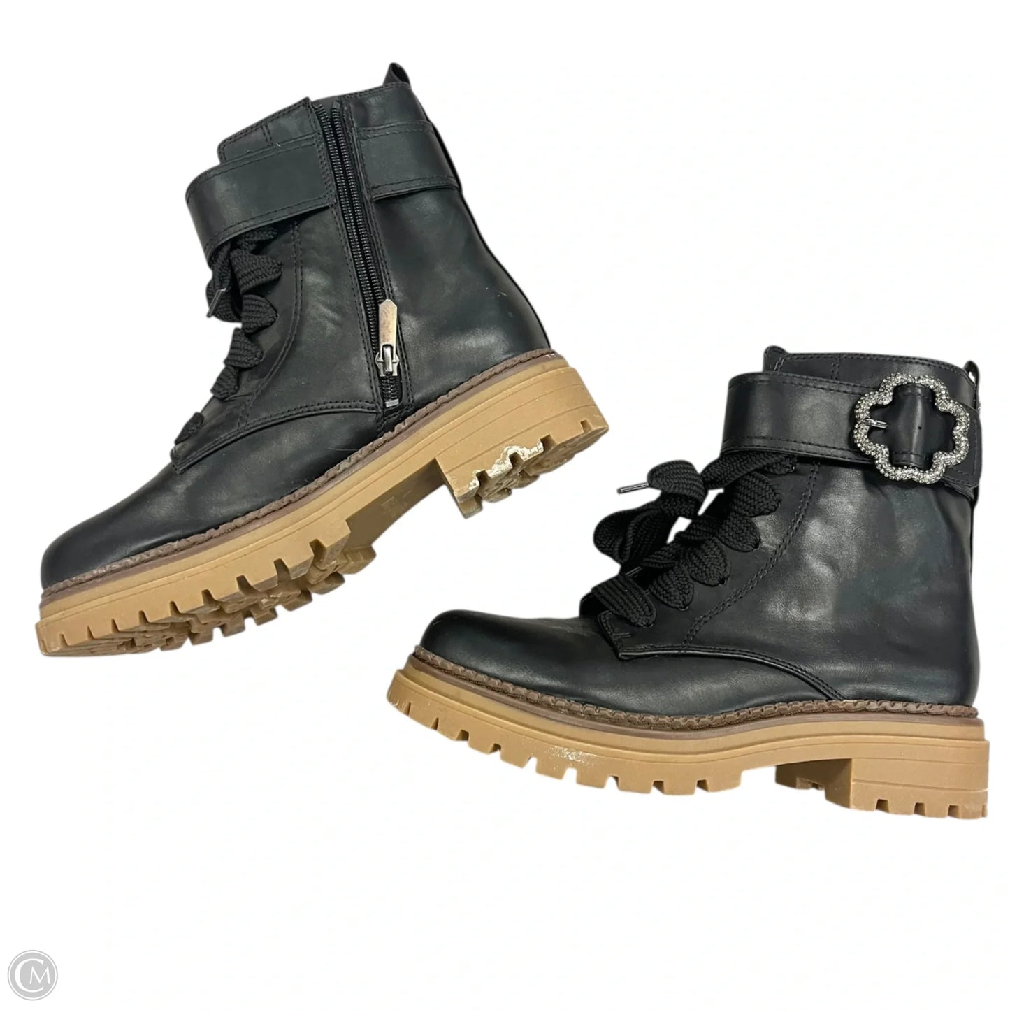 Boots Ankle Heels By Sam And Libby In Black, Size: 8