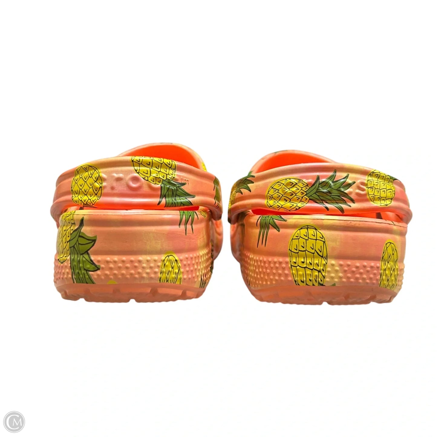 Shoes Flats By Crocs In Orange & Yellow, Size: 7