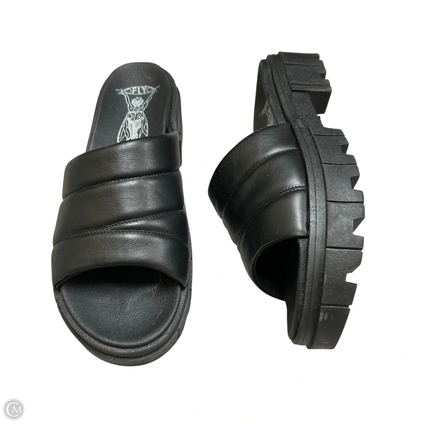 Sandals Heels Platform By Fly London In Black, Size: 9.5