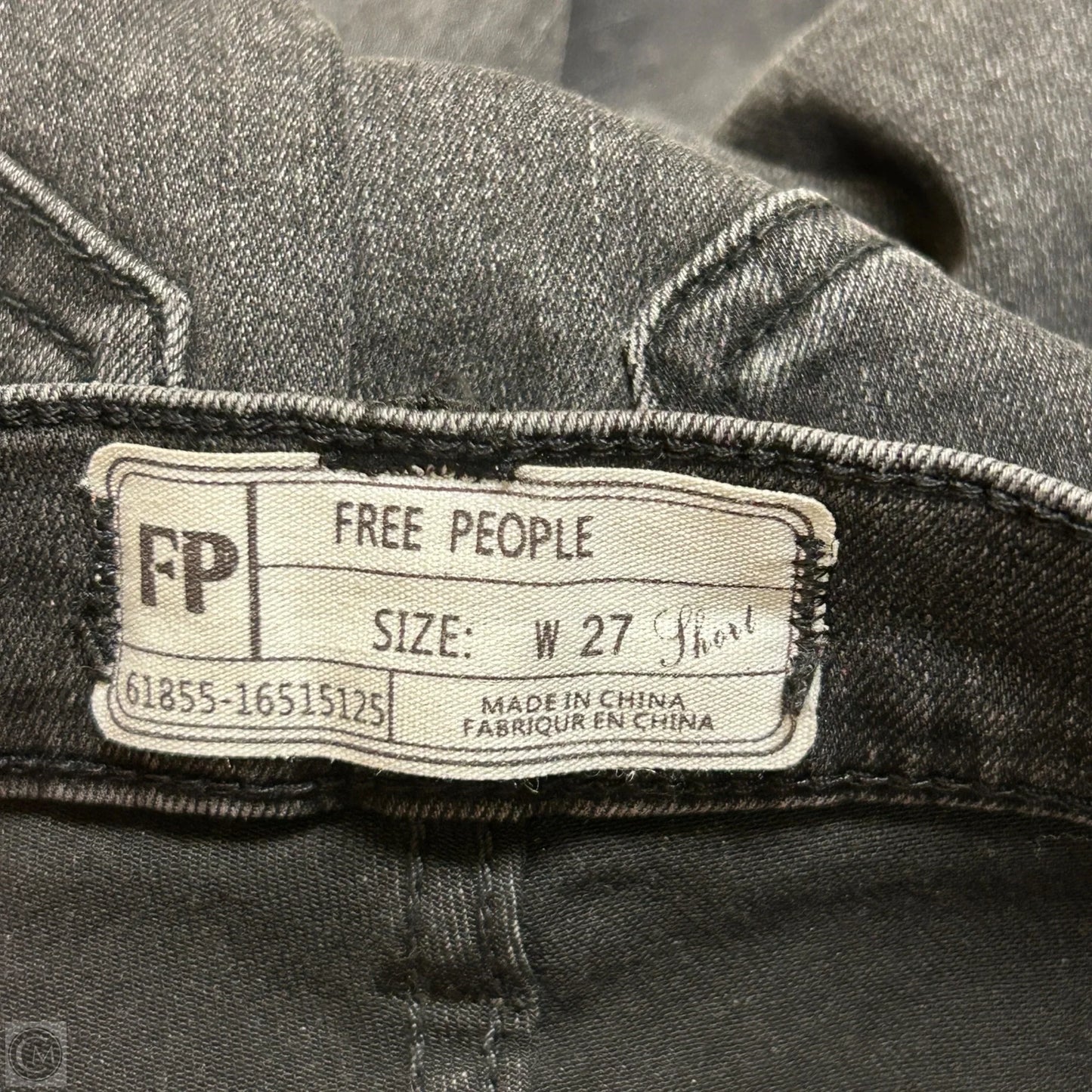 Pants Cropped By Free People In Black Denim, Size: 4