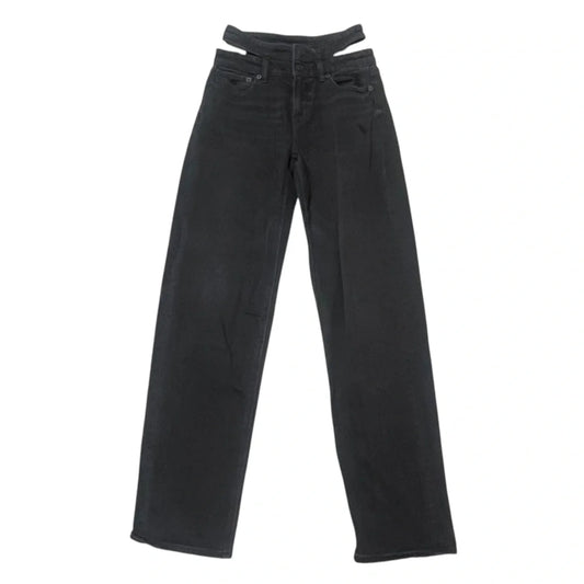 Jeans Wide Leg By American Eagle In Black, Size: 00