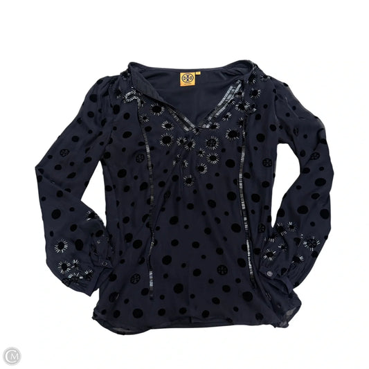Top Long Sleeve Designer By Tory Burch In Navy, Size: 6