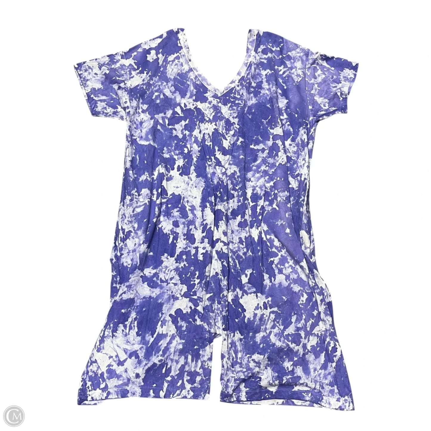 Romper By Mellow Mail In Purple & White, Size: Osfm