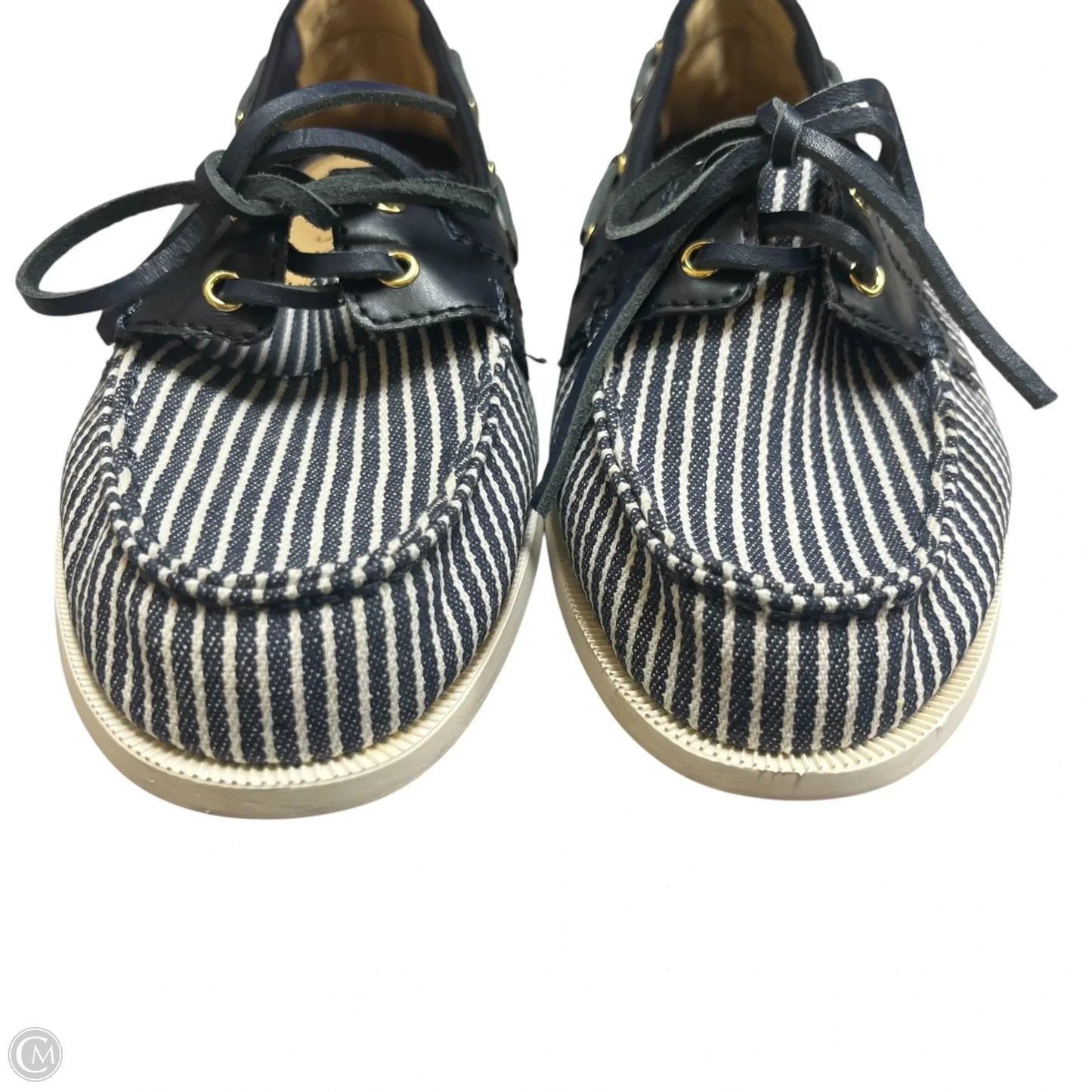 Shoes Flats By Talbots In Blue & White, Size: 8