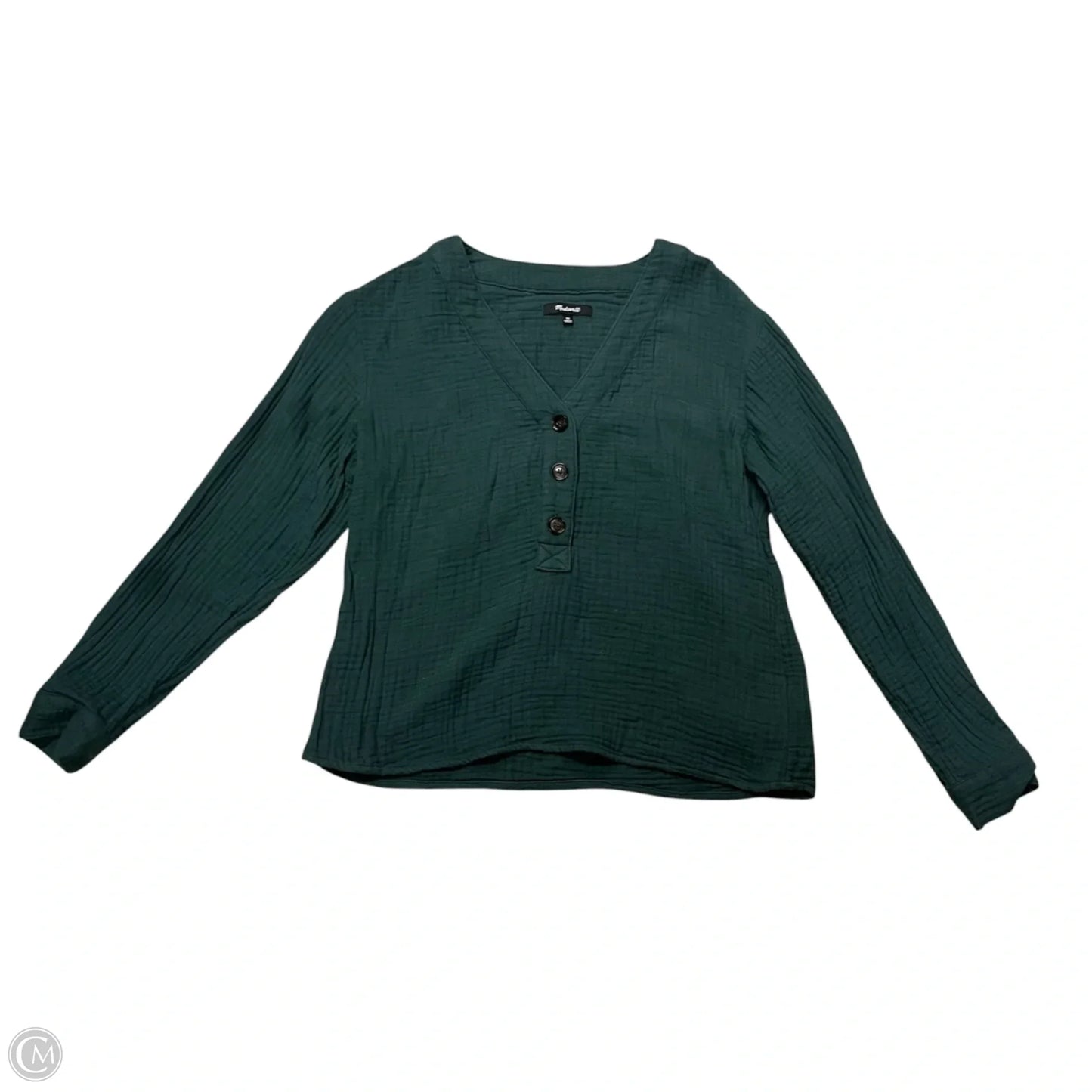 Top Long Sleeve By Madewell In Green, Size: Xs