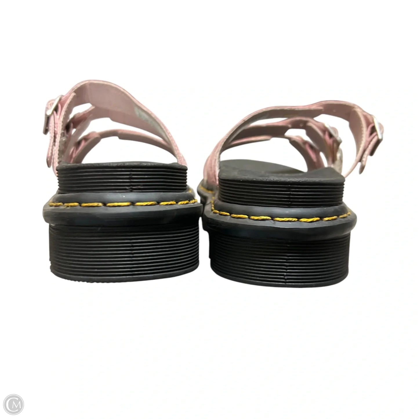 Shoes Flats By Dr Martens In Black & Pink, Size: 10