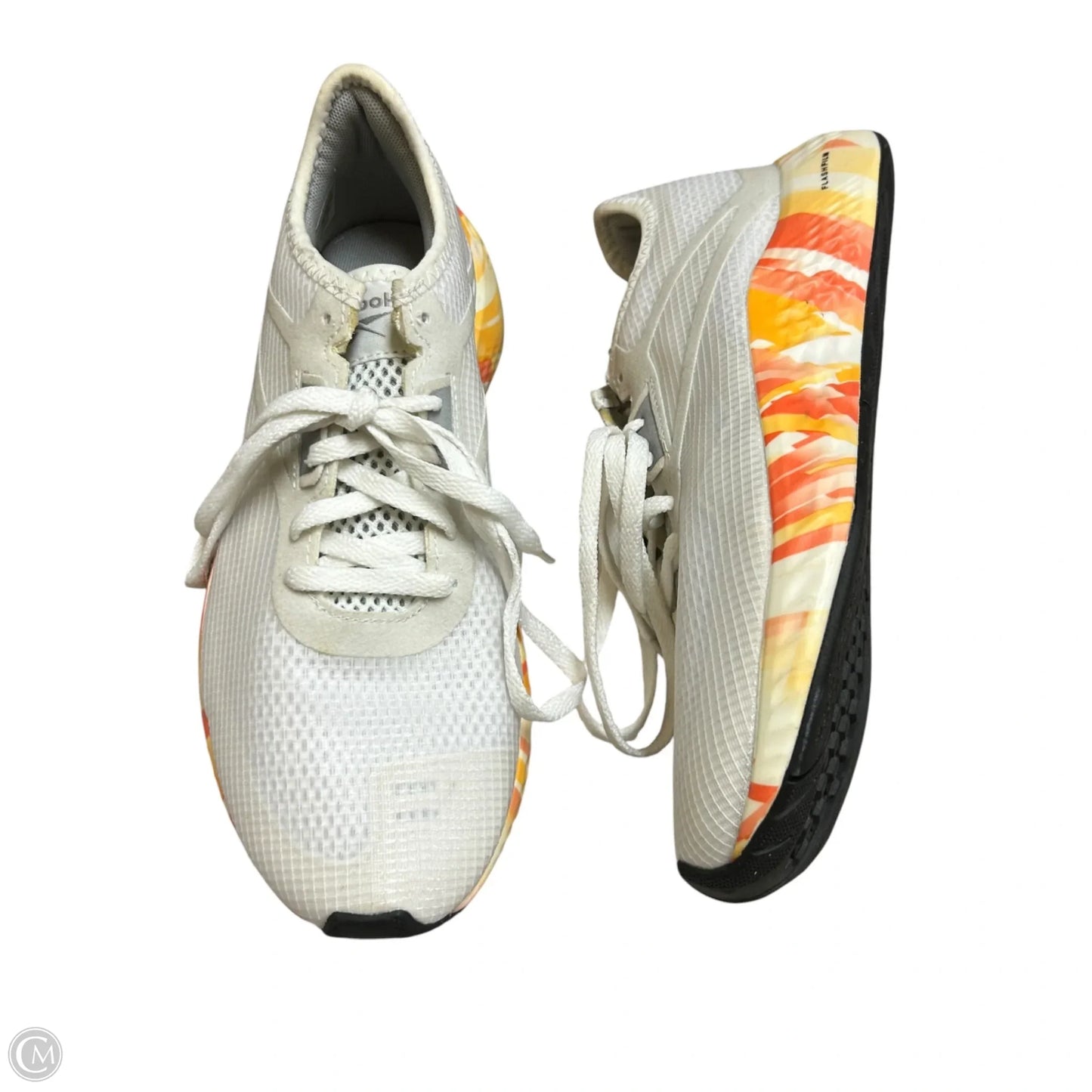 Shoes Athletic By Reebok In Cream & Orange, Size: 6