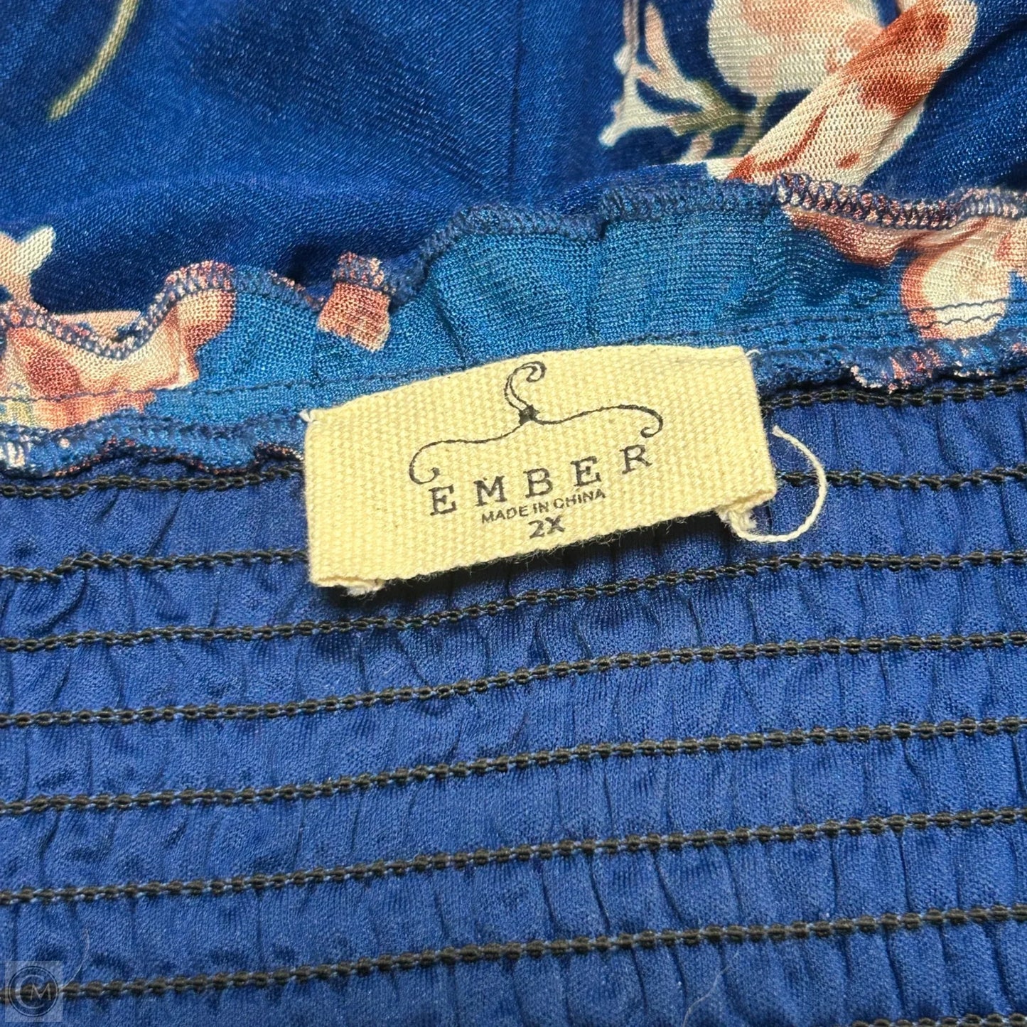 Dress Casual Short By Ember In Blue & Pink, Size: 2x