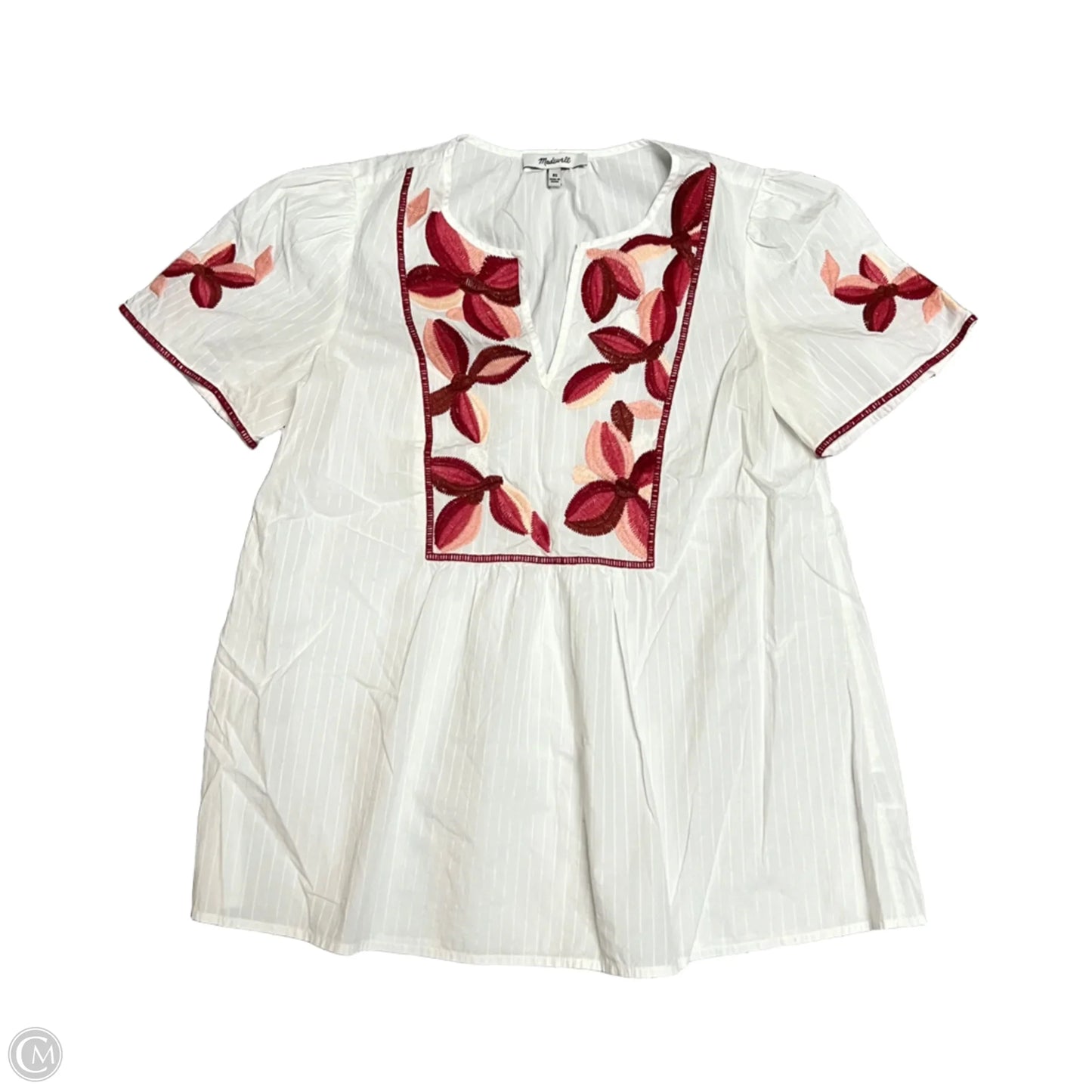 Top Short Sleeve By Madewell In White, Size: Xs