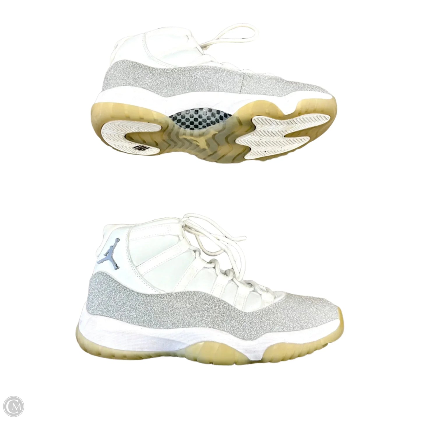 Shoes Sneakers By Nike In Silver & White, Size: 11