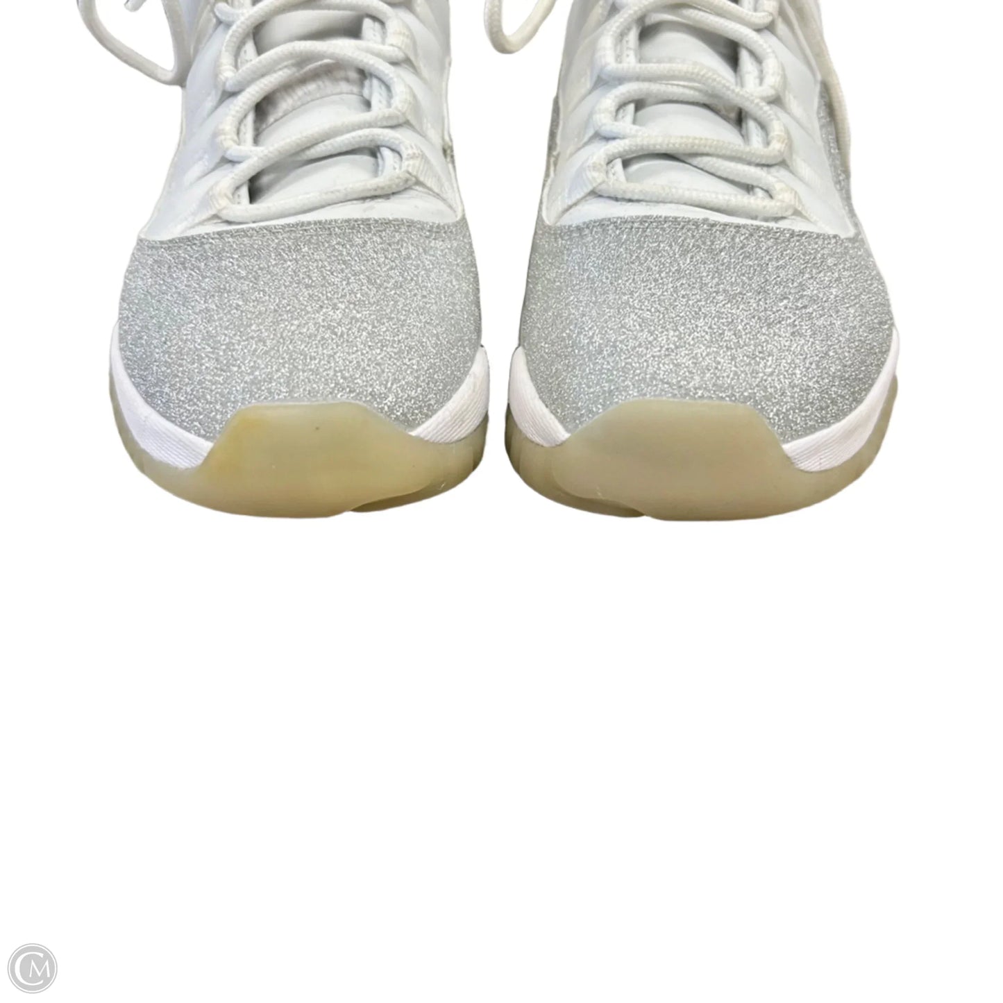 Shoes Sneakers By Nike In Silver & White, Size: 11