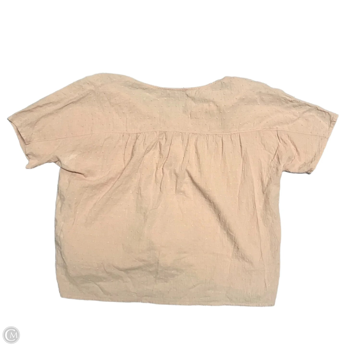 Top Short Sleeve By Madewell In Peach, Size: S