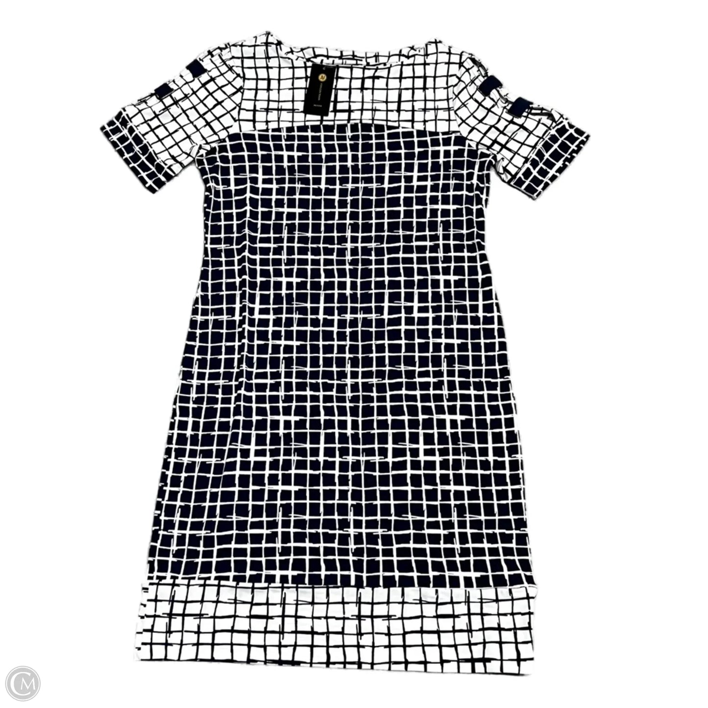 Dress Casual Midi By Jm Collections In Blue & White, Size: Mp