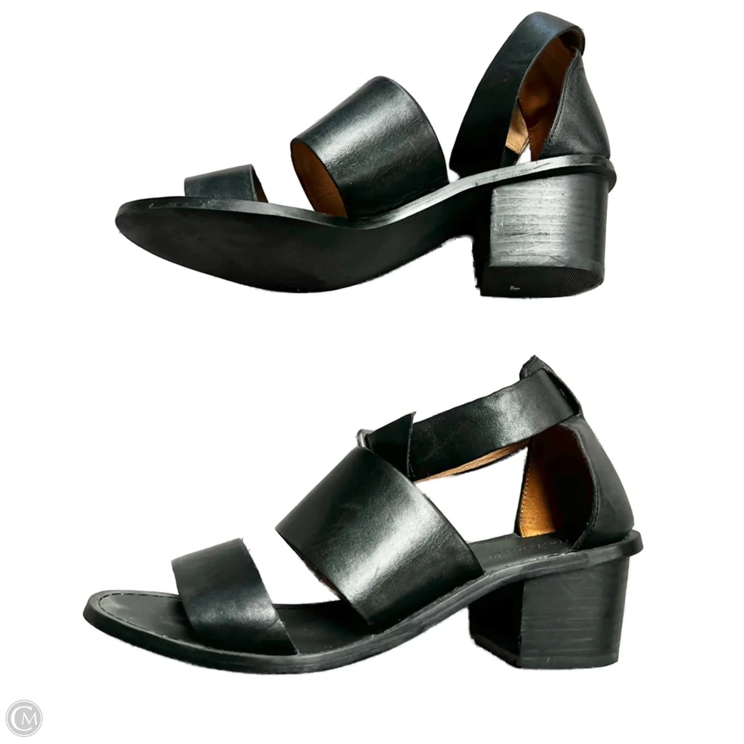 Sandals Heels Block By Madewell In Black, Size: 6.5