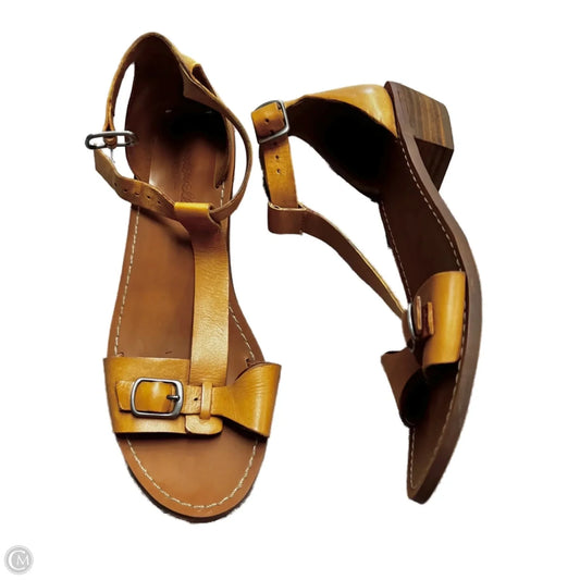 Sandals Heels Block By Madewell In Tan, Size: 7