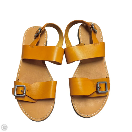 Sandals Flats By Madewell In Orange, Size: 7