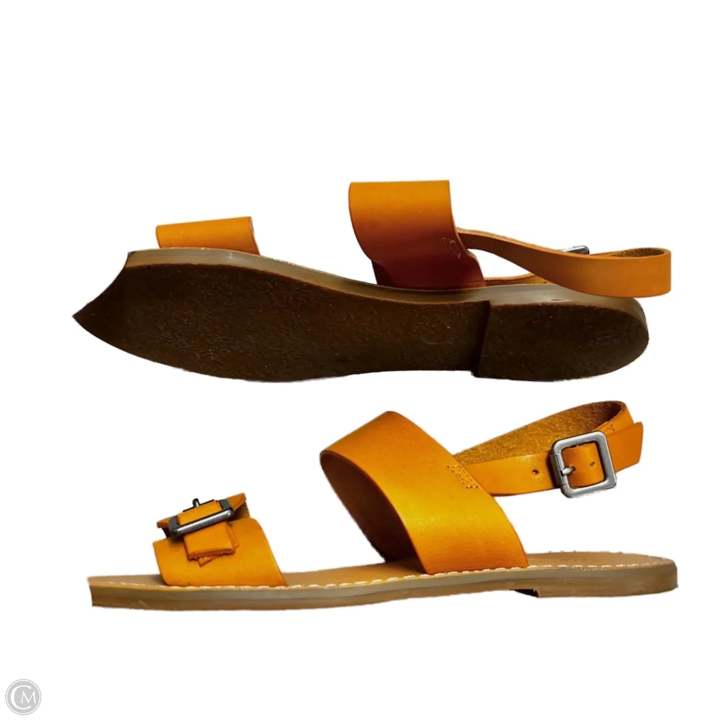 Sandals Flats By Madewell In Orange, Size: 7