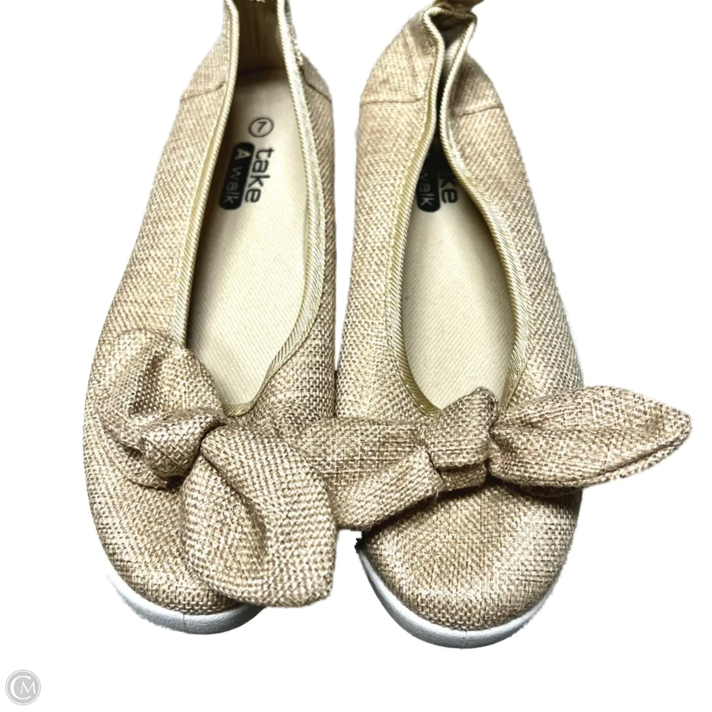 Shoes Flats In Beige, Size: 7