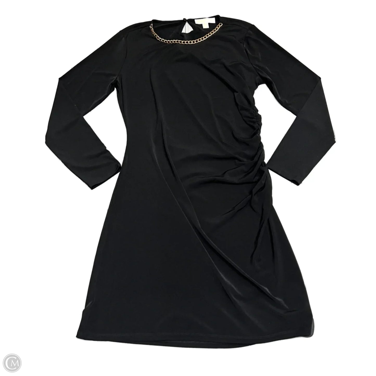 Dress Casual Midi By Michael By Michael Kors In Black, Size: Xl