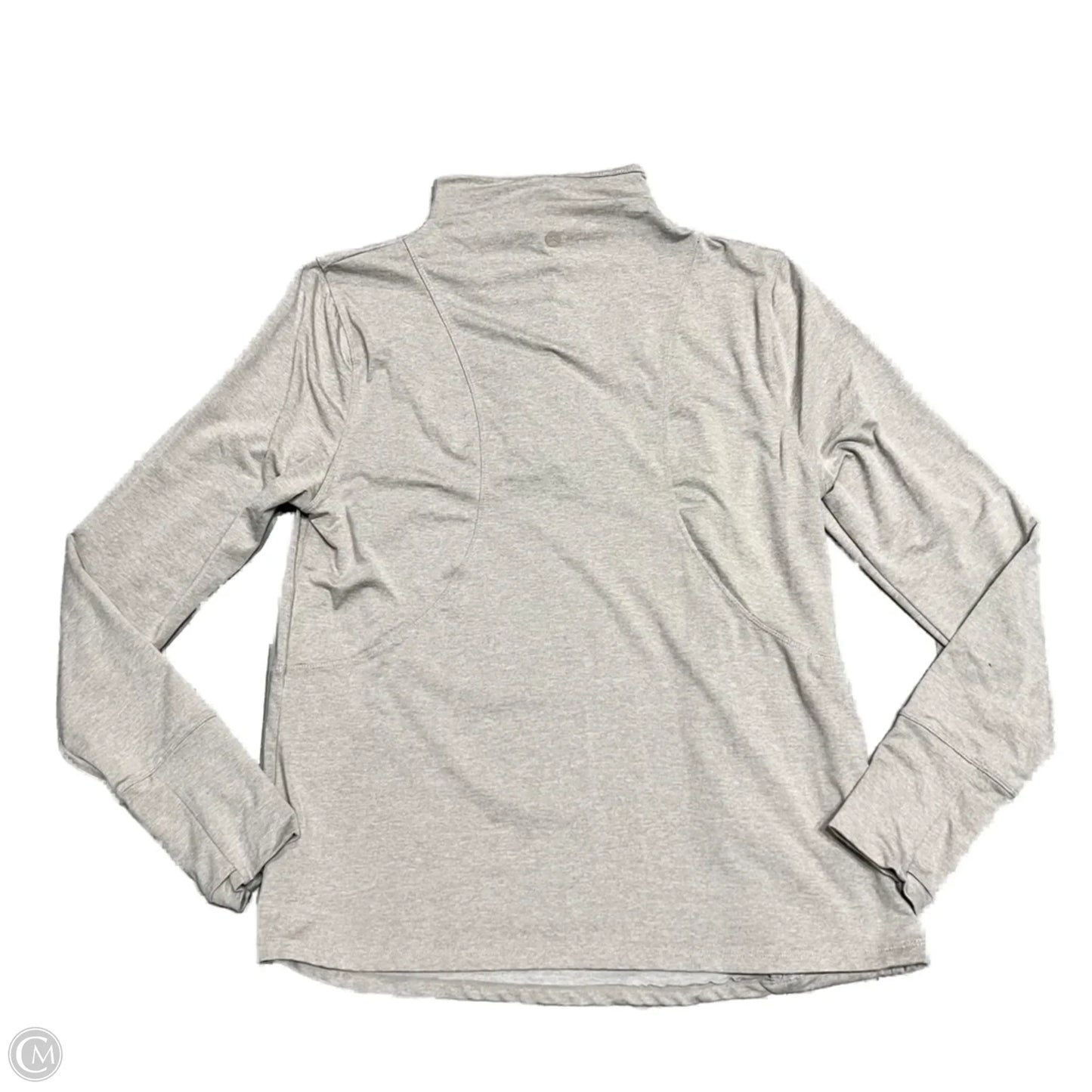 Athletic Top Long Sleeve Collar By Danskin In Tan, Size: L