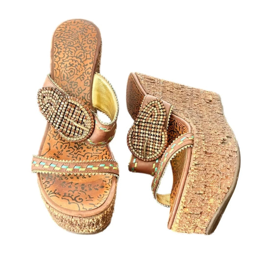 Sandals Designer By Giuseppe Zanotti In Brown, Size: 8.5