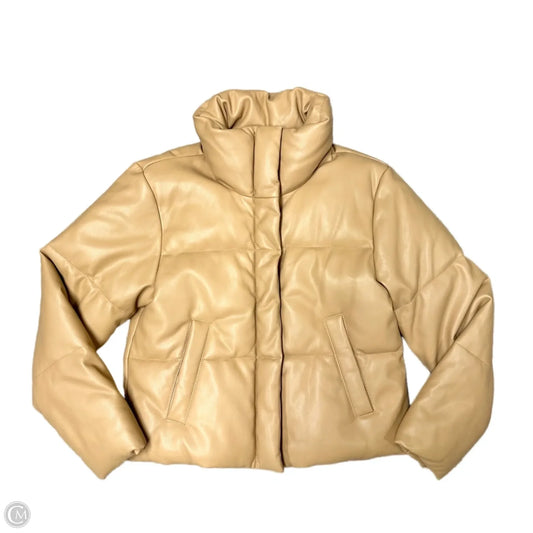 Jacket Puffer & Quilted By Abercrombie And Fitch In Tan, Size: S