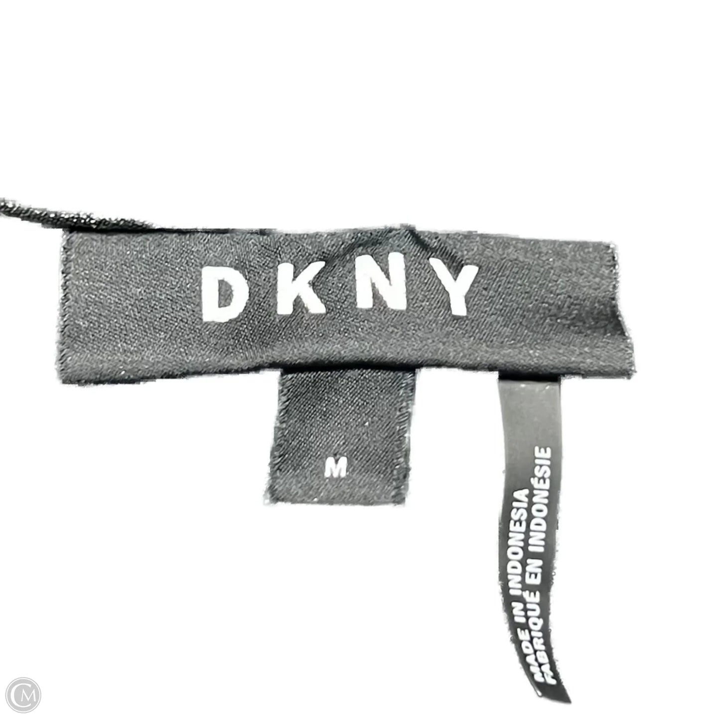 Top Long Sleeve By Dkny In Black & Silver, Size: M