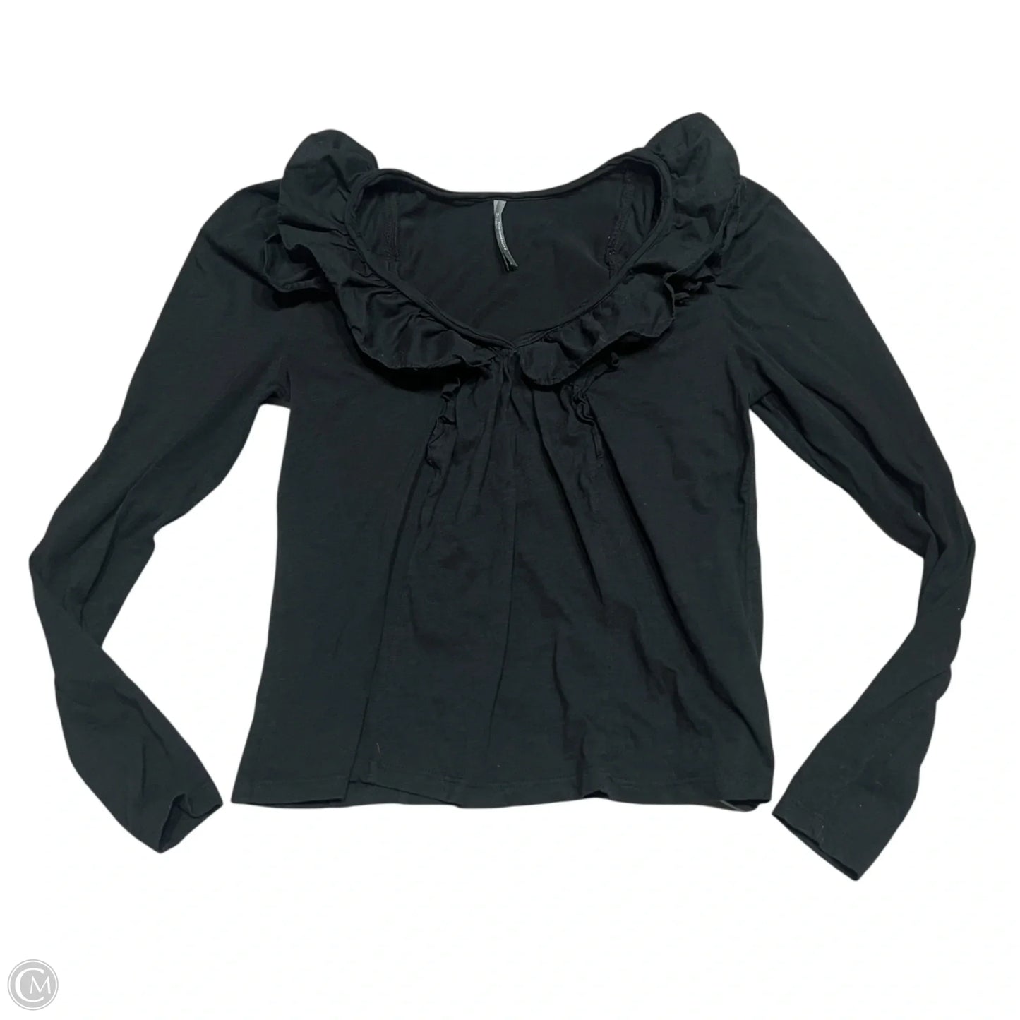 Top Long Sleeve By Anthropologie In Black, Size: S