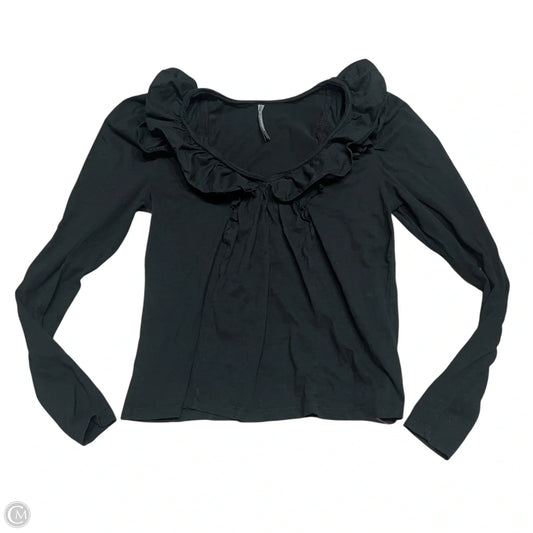 Top Long Sleeve By Anthropologie In Black, Size: S