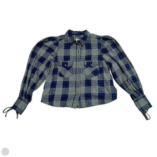 Top Long Sleeve By We The Free In Blue & Green, Size: S