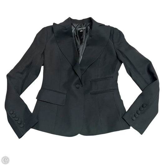 Blazer Luxury Designer By Tom Ford In Black, Size: 6