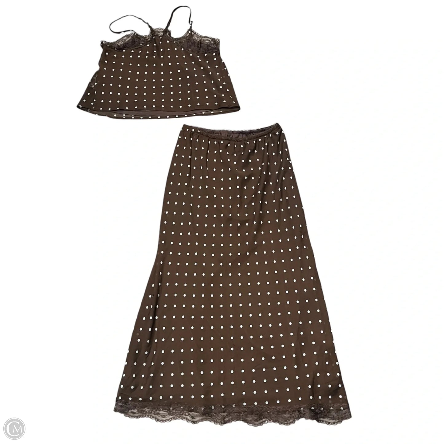 Skirt Set 2pc By Pink Rose In Brown, Size: M