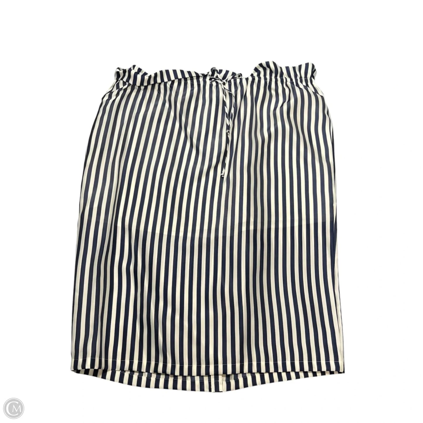Skirt Midi By J. Crew In Blue & White, Size: 3x