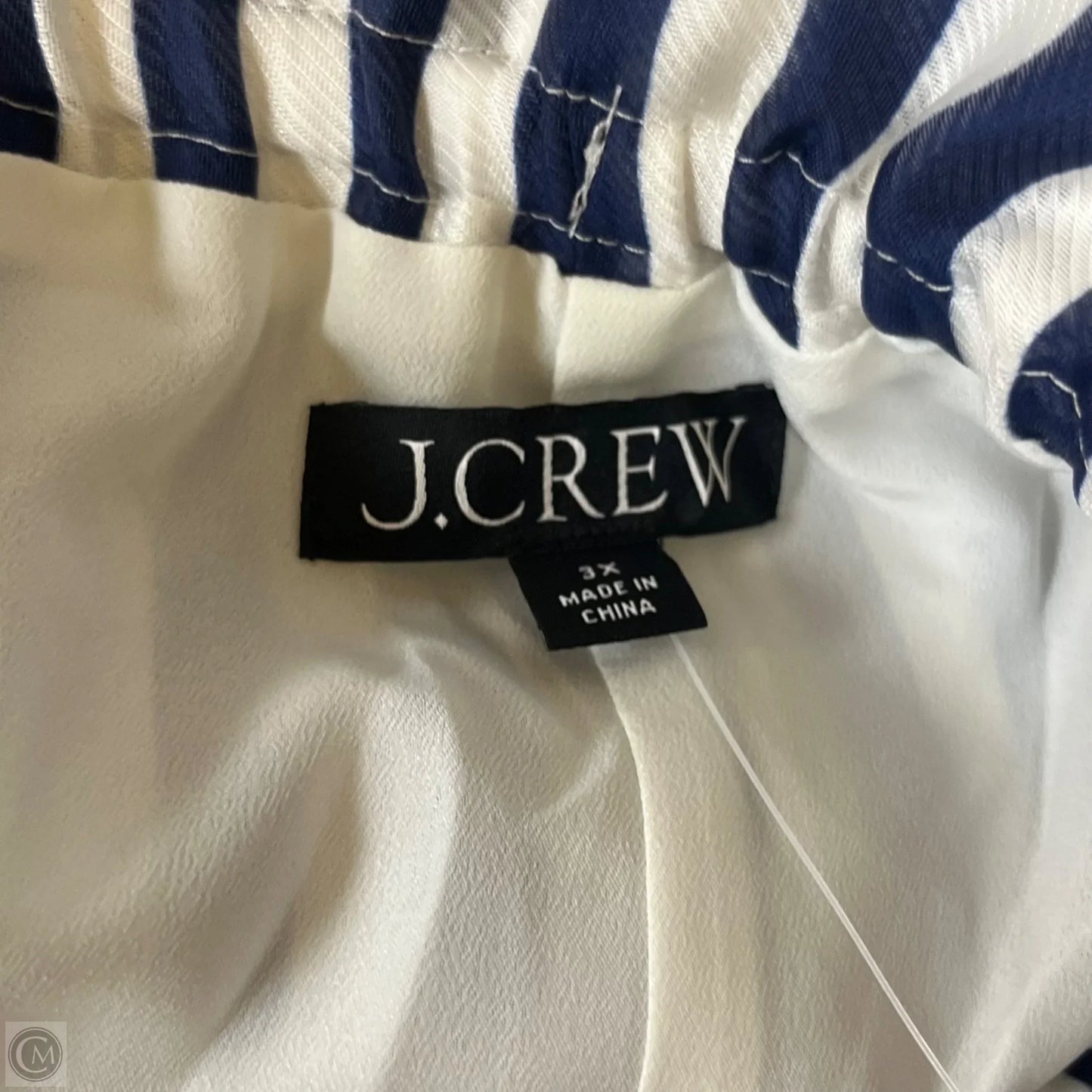 Skirt Midi By J. Crew In Blue & White, Size: 3x