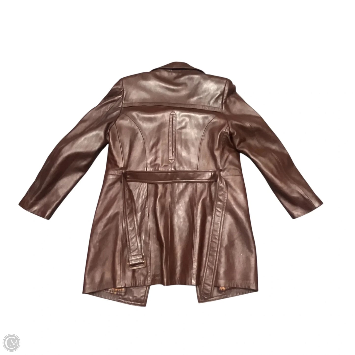 Jacket Leather By Leather Attic In Brown, Size: M
