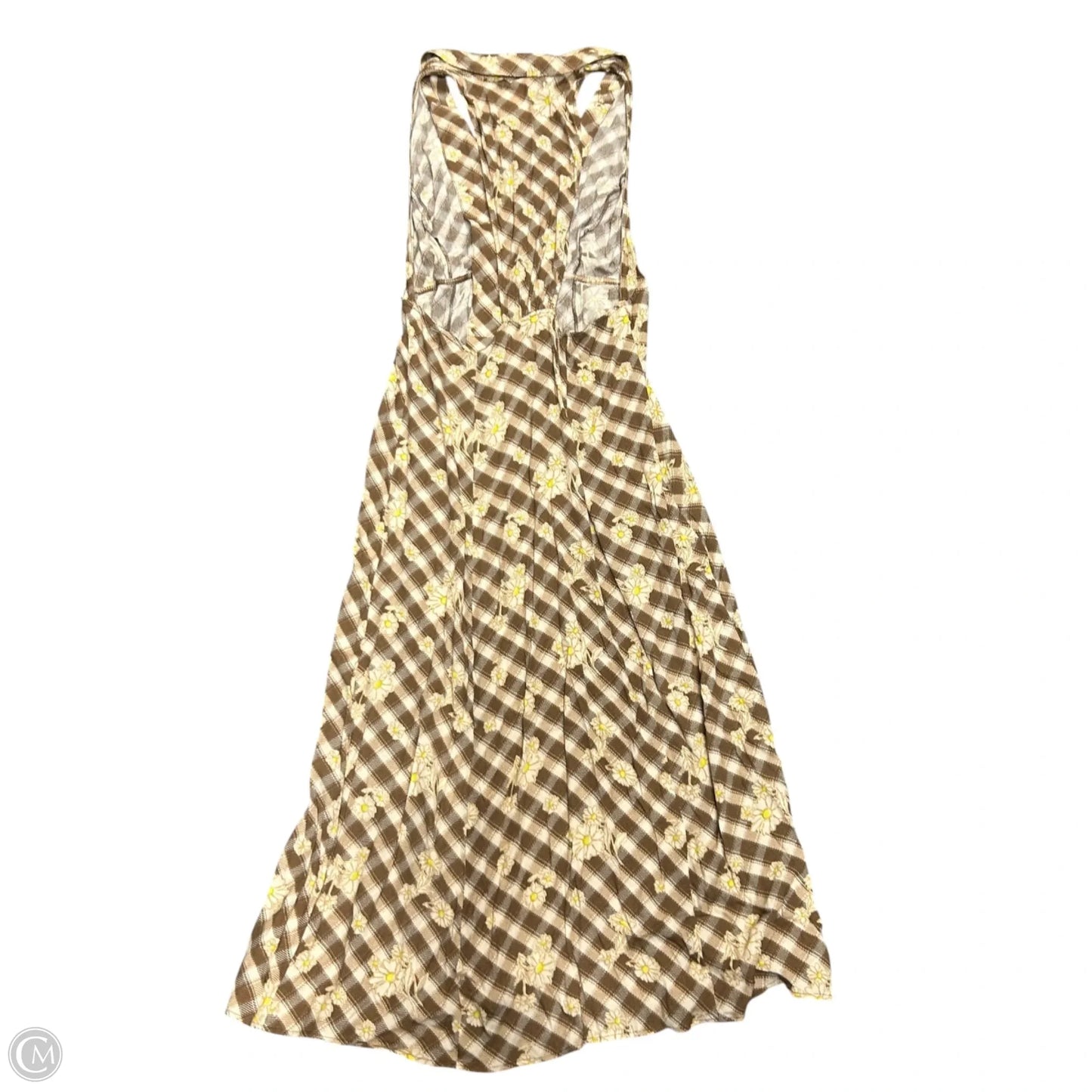 Dress Casual Midi By Urban Outfitters In Brown & Cream, Size: Xl