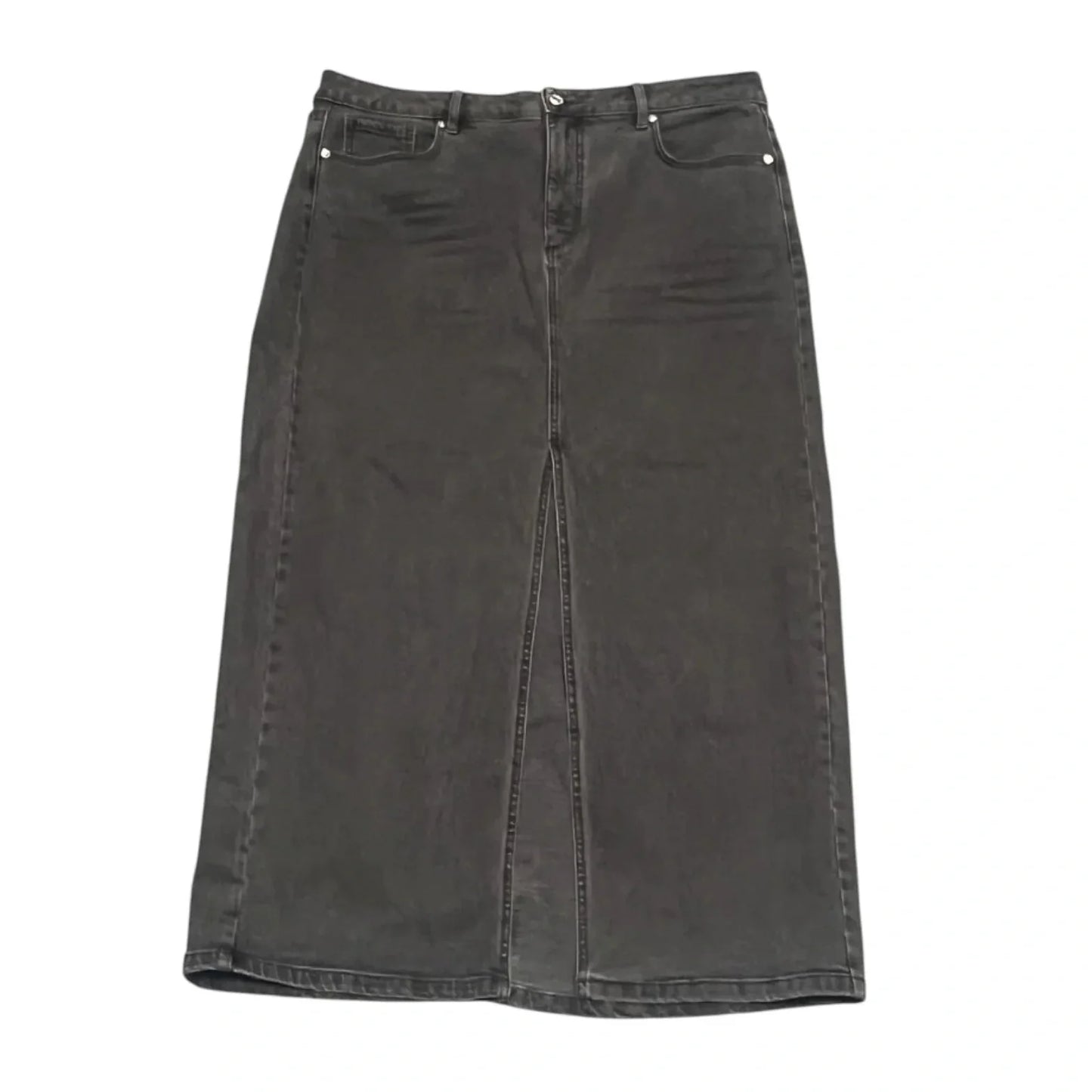 Skirt Maxi By Loft In Black Denim, Size: 14