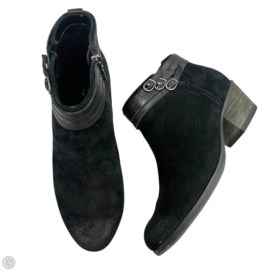 Boots Ankle Heels By Clarks In Brown, Size: 7.5