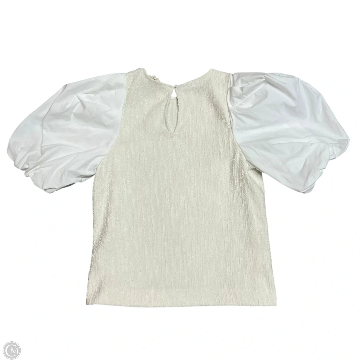 Top Short Sleeve By Anthropologie In Cream, Size: S