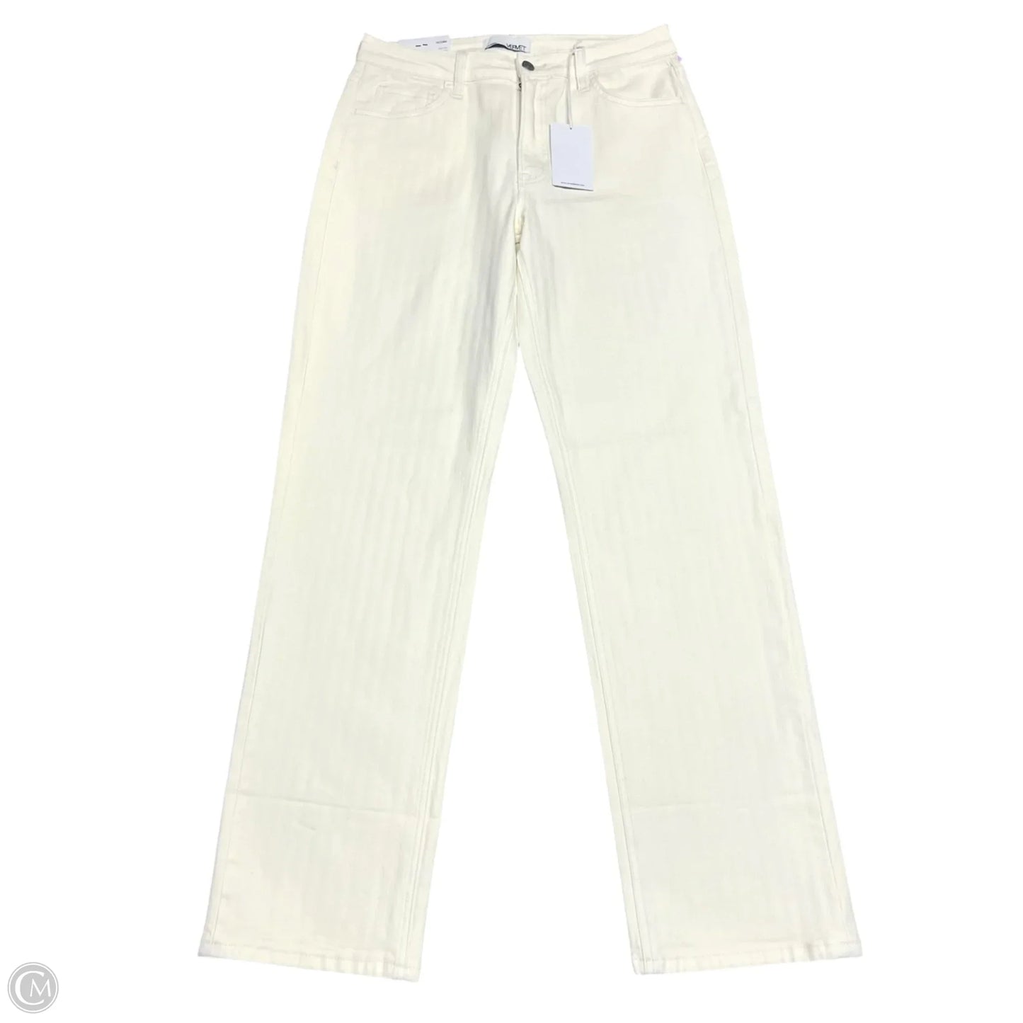 Jeans Straight By Vervet In Cream Denim, Size: 10