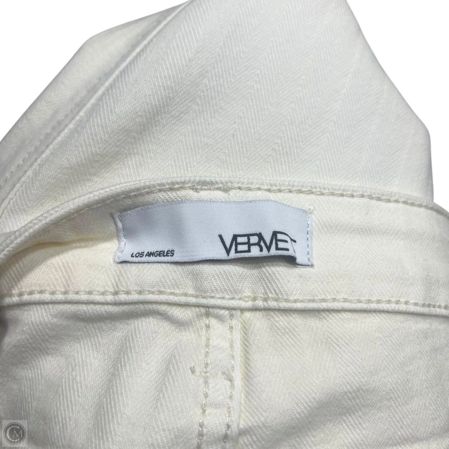 Jeans Straight By Vervet In Cream Denim, Size: 10