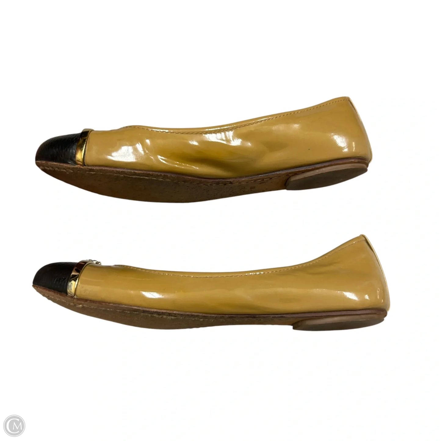 Shoes Designer By Tory Burch In Black & Tan, Size: 8
