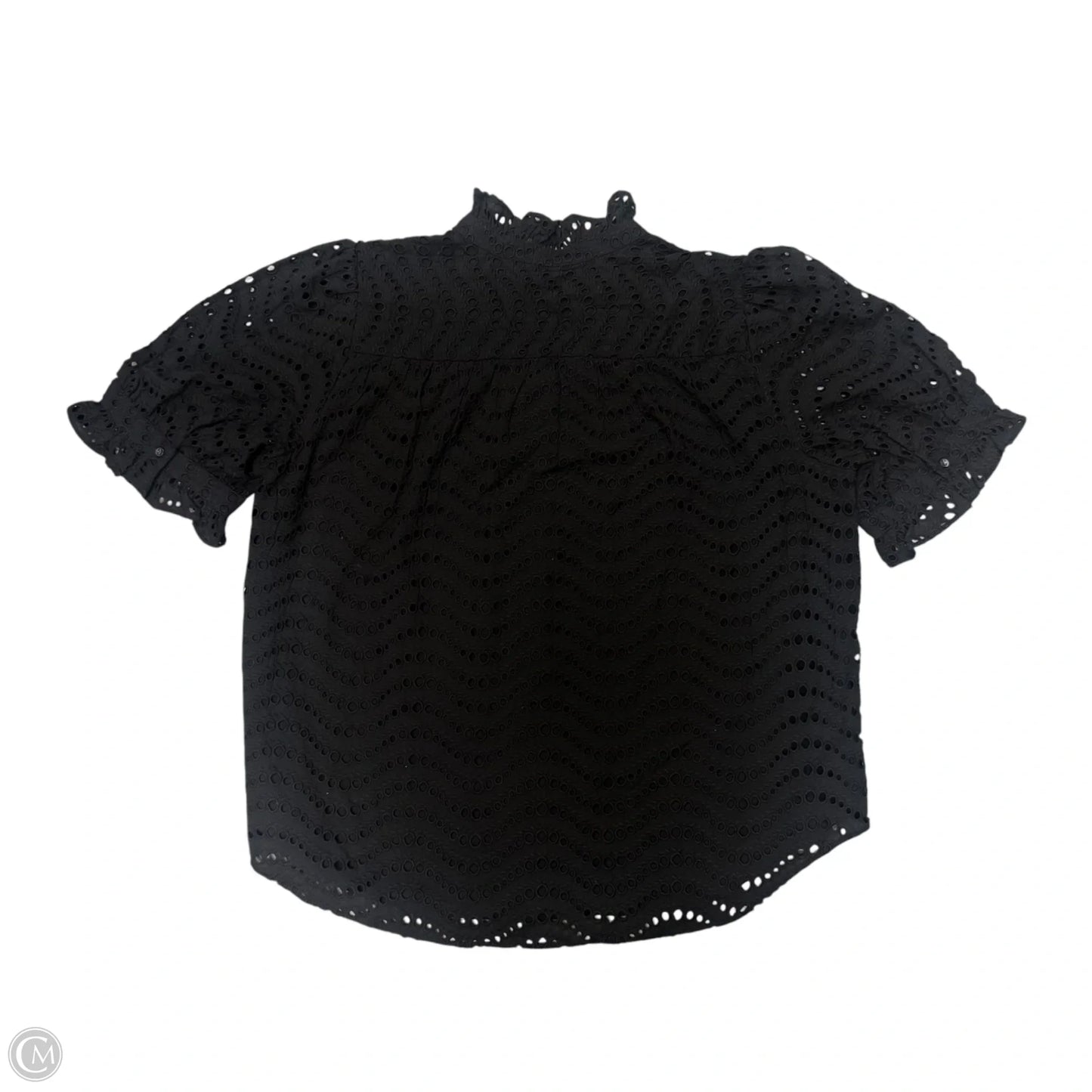Top Short Sleeve By Ann Taylor In Black, Size: Xl