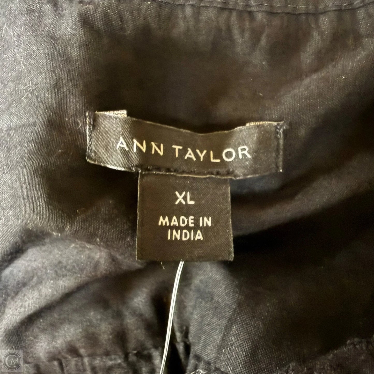 Top Short Sleeve By Ann Taylor In Black, Size: Xl