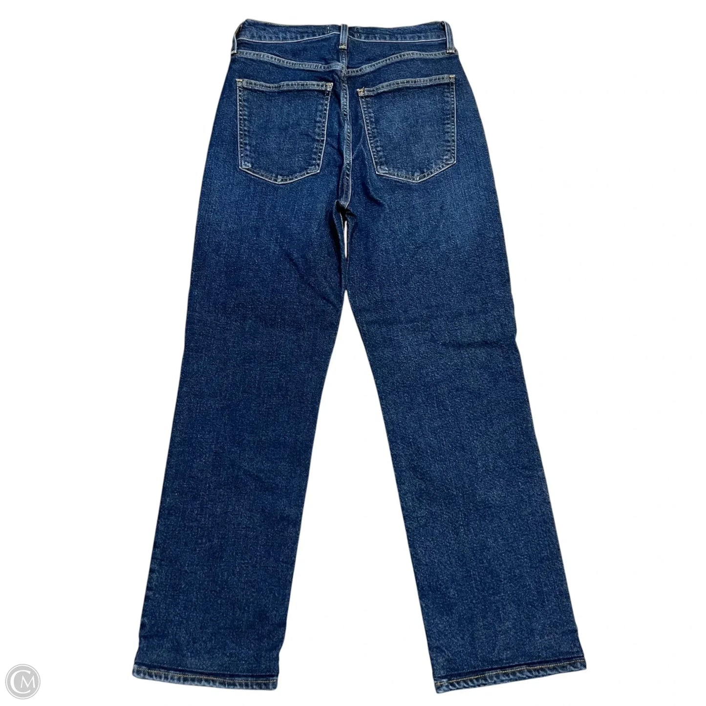 Jeans Straight By Agolde In Blue Denim, Size: 4