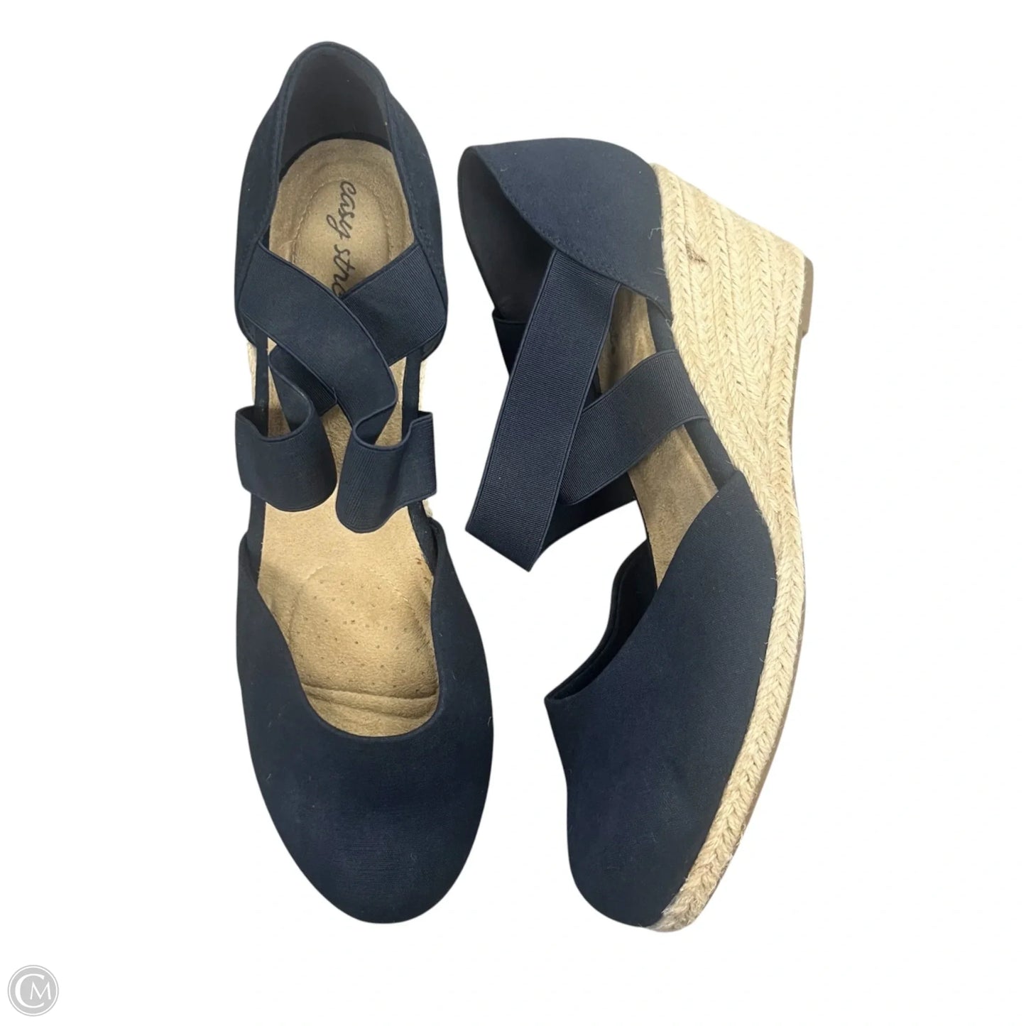 Shoes Heels Wedge By Easy Street In Navy, Size: 12